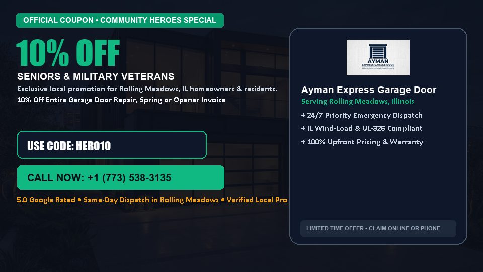Ayman Express Garage Door 10% OFF Seniors & Military Veterans